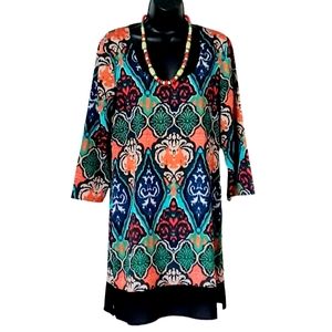 Collective Concepts Multicolored Dress Women's Size M Colorful Mod Retro